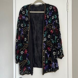 Vintage silk sequin jacket